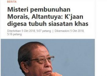 NAJIB SOKONG KIT SIANG UNTUK BUKA SEMULA KES-KES PEMBUNUHAN