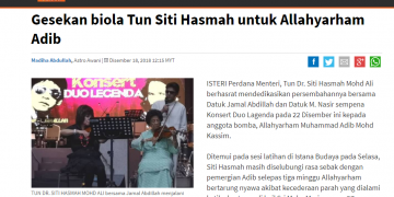 ANTARA SEDEKAH AL-FATIHAH, SEEKOR LEMBU DAN BIOLA