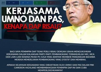 KERJASAMA UMNO DENGAN PAS, DAP TIDAK PERLU RISAU