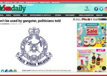 AHLI POLITIK DAN AKTIVITI UNDERWORLD