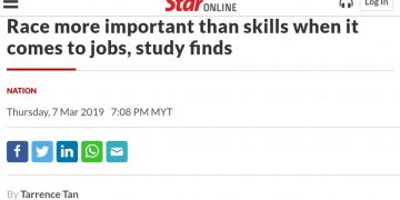 MELAYU DAN INDIA PALING TINGGI DIDISKRIMINASI DI SEKTOR SWASTA