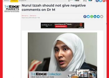 NURUL IZZAH TIDAK SEPATUTNYA KRITIK TUN MAHATHIR