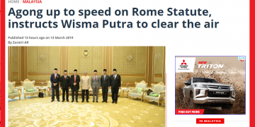 STATUT ROM: 3 PERKARA TIDAK BETUL BERKENAAN NASIHAT MENTERI LUAR NEGERI KEPADA YDP AGONG