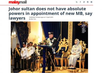 APA KATA PEGUAM-PEGUAM BERBANGSA CINA DAN INDIA MENGENAI PELANTIKAN MENTERI BESAR JOHOR YANG BARU