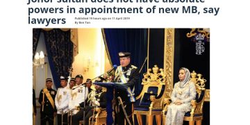 APA KATA PEGUAM-PEGUAM BERBANGSA CINA DAN INDIA MENGENAI PELANTIKAN MENTERI BESAR JOHOR YANG BARU