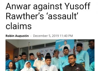 AZMIN ALI AKAN MEMPERTAHANKAN ANWAR IBRAHIM DARIPADA TUDUHAN GANGGUAN SEKSUAL