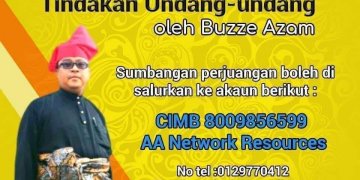 MOHON SUMBANGAN TABUNG PERJUANGAN TINDAKAN UNDANG-UNDANG – BUZZE AZAM