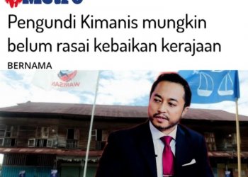 KALAH DI PRK KIMANIS, MAHATHIR MASIH “BERMAIN KATA-KATA”