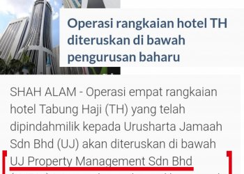 ISU PENJUALAN 4 HOTEL TH: KERANA KITA MENCINTAI DUNIA