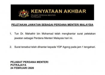 TUN MAHATHIR BAKAL JADI PERDANA MENTERI ‘HAT-TRICK’?