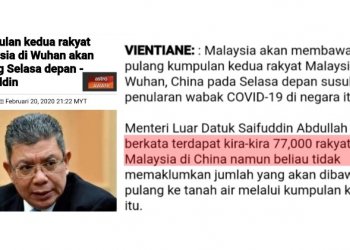 KEPULANGAN 77 RIBU ‘RAKYAT MALAYSIA’ DARI WUHAN BERSAMA JHO LOW DINANTI