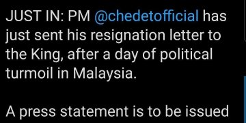 TUN MAHATHIR LETAK JAWATAN?