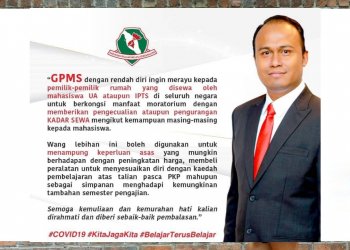 COVID-19: RAYUAN GPMS KEPADA PEMILIK RUMAH SEWAAN MAHASISWA