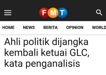 GLC PERLU TERUS DITADBIR OLEH PROFESIONAL DAN TEKNOKRAT