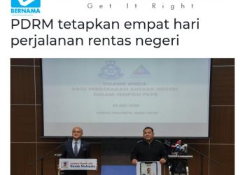 PERJALANAN RENTAS NEGERI SELAMA 4 HARI BERMULA HARI INI