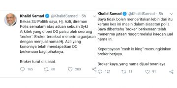 KHALID SAMAD SAHKAN BEKAS SETIAUSAHA POLITIKNYA DIREMAN TUDUHAN RASUAH