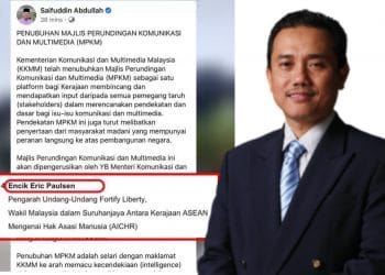 KENAPA ERIC PAULSEN DILANTIK KE DALAM KEMENTERIAN KOMUNIKASI?