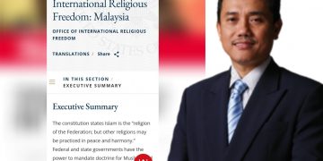 KEPINCANGAN LAPORAN TAHUNAN KEBEBASAN BERAGAMA DI MALAYSIA OLEH KERAJAAN AS