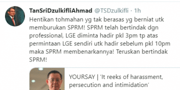 SPRM PANGGIL GUAN ENG 3 PETANG, GUAN ENG MINTA TANGGUH KE 10 MALAM