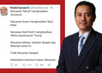 KENAPA KHALID SAMAD TUDUH KETUANAN MELAYU SEPERTI FAHAMAN ZIONIS, NAZI DAN WHITE SUPREMACY?