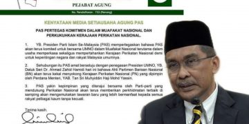 PAS PERTEGAS KOMITMEN DALAM MUAFAKAT NASIONAL, PERKUKUH KERAJAAN PERIKATAN NASIONAL