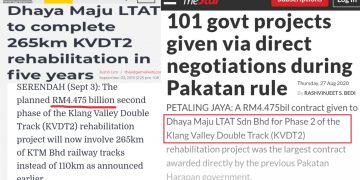 DHAYA MAJU LTAT DAPAT PROJEK BERNILAI RM4.475 BILION DARIPADA RM6.61 BILION ‘DIRECT NEGO’