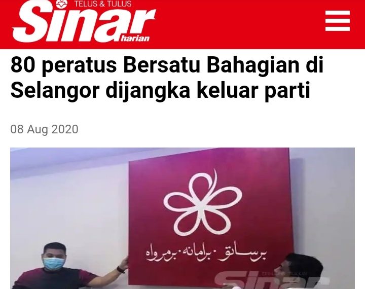 SOKONGAN AKAR UMBI SEMAKIN LEMAH, ADAKAH BERSATU MASIH MAHU TUNTUT BANYAK KERUSI?
