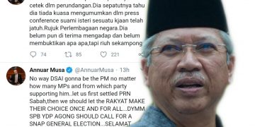 ANNUAR MUSA GESA MANDAT DIKEMBALIKAN KEPADA RAKYAT MELALUI ‘SNAP ELECTION’