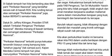 WAN FAYHSAL SINDIR PARTI SENDIRI TAMAK, HANYA AKAN BEKERJASAMA DENGAN PAS DI PRU-15?