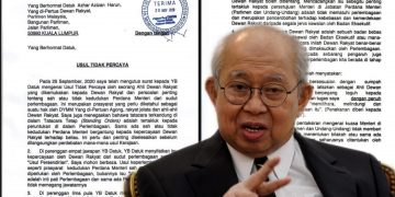 KU LI: USUL TIDAK PERCAYA KEPADA YANG DI-PERTUA DEWAN RAKYAT