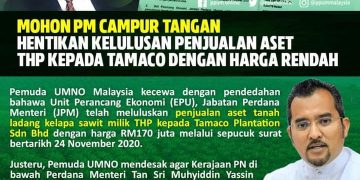 MOHON CAMPUR TANGAN PERDANA MENTERI HENTIKAN KELULUSAN PENJUALAN ASET TABUNG HAJI