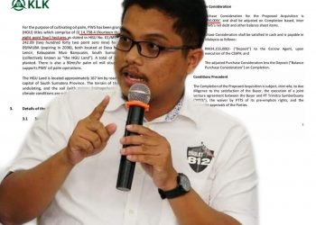 MENTERI BESAR PERAK TUMBANG KERANA ISU PENJUALAN TANAH 15 RIBU HEKTAR