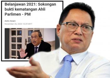 TARIK BALIK SOKONGAN KEPADA MUHYIDDIN SEBAGAI PERDANA MENTERI