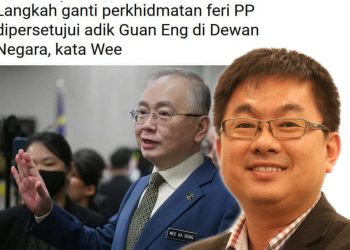 KENYATAAN BERCANGGAH DENGAN GUAN ENG, ADIK BELIAU SETUJU PERKHIDMATAN FERI DIGANTI TEKSI AIR 