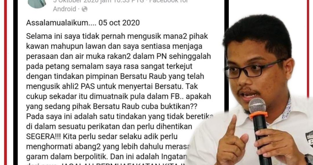 BUKAN HANYA UMNO, AHLI PAS JUGA KENA ‘PIKAT’ DENGAN PPBM