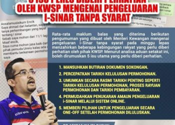 I-SINAR KWSP: 5 ISU UTAMA DIBANGKITKAN RAKYAT