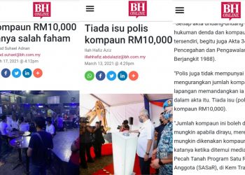 ISU SAMAN RM10,000: SIAPA YANG SALAH FAHAM SEBENARNYA?