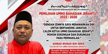 AHMAD MURAD TANDING JAWATAN KETUA BAHAGIAN JERANTUT