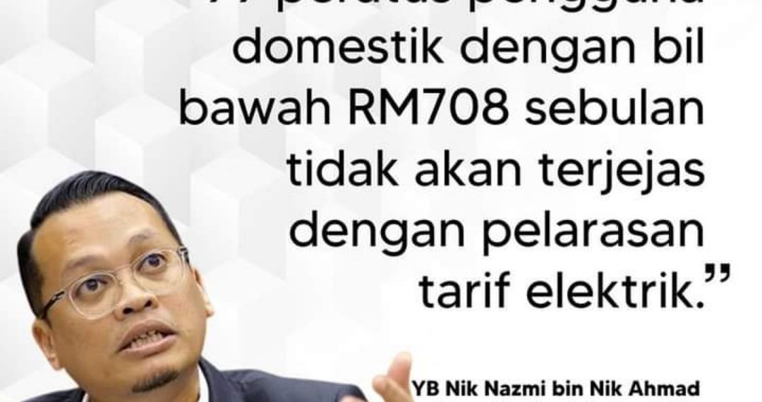 99 PERATUS PENGGUNA TIDAK TERJEJAS DENGAN PELARASAN TARIF ELEKTRIK BAHARU