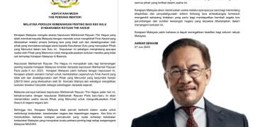 MALAYSIA PEROLEH KEMENANGAN PENTING BAGI KES SULU DI MAHKAMAH RAYUAN THE HAGUE