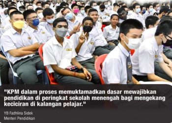 DASAR MEWAJIBKAN PENDIDIKAN SEKOLAH MENENGAH BAKAL DIMUKTAMADKAN