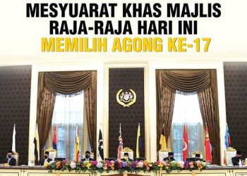 MAJLIS RAJA-RAJA BERMESYUARAT, SULTAN JOHOR DIISYTIHAR YDP AGONG KE-17