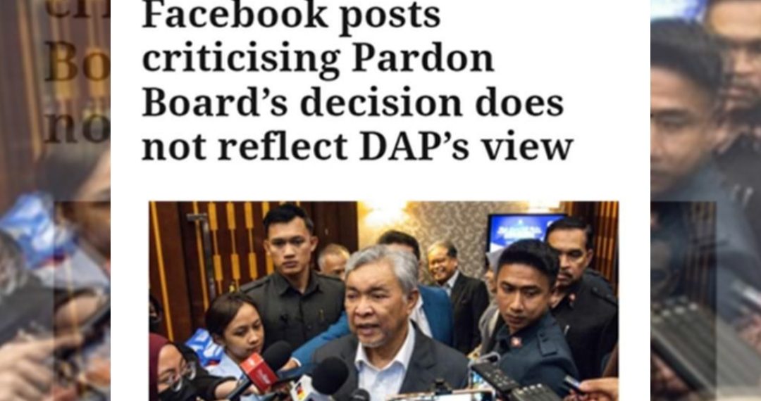 NETIZEN KECAM ZAHID ISU TONY PUA, DAP