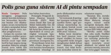 POLIS GESA GUNA SISTEM AI DI PINTU SEMPADAN