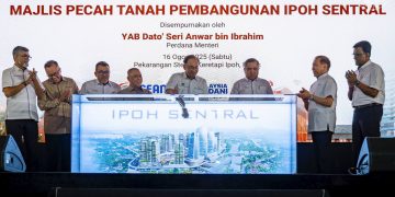 ANWAR RASMI MAJLIS PECAH TANAH PEMBANGUNAN IPOH CENTRAL, KERJASAMA MRCB, RAC