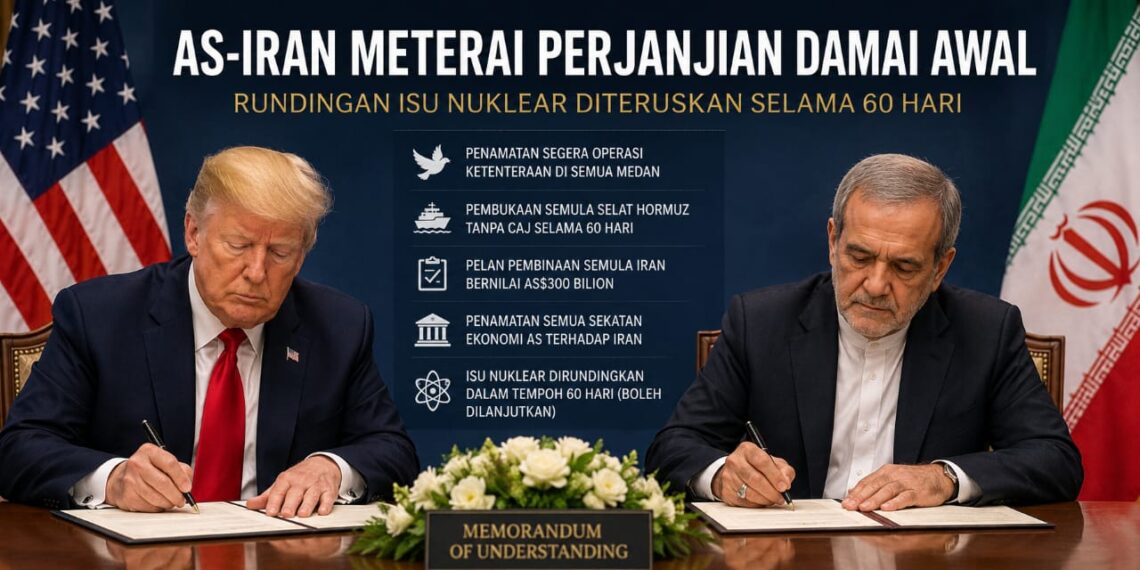 AS-IRAN METERAI PERJANJIAN DAMAI AWAL, RUNDINGAN ISU NUKLEAR DITERUSKAN
