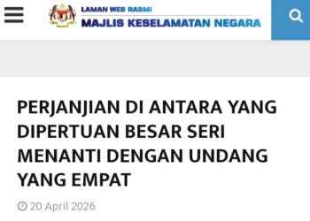 PERJANJIAN DI ANTARA YANG DIPERTUAN BESAR SERI MENANTI DENGAN UNDANG YANG EMPAT
